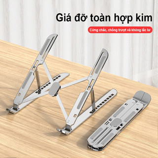 Giá đỡ laptop có thể gấp gọn độ cao tản nhiệt, hợp kim nhôm kê laptop trên bàn, giá đỡ laptop