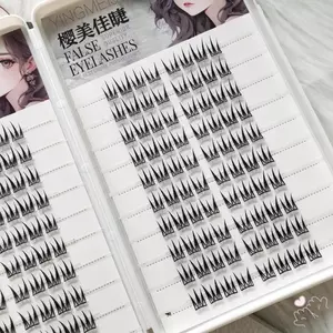 Lông mi giả hình chữ V Thiết kế chữ V Lông mi xoăn tự nhiên bằng sợi tơ để mặc và chụp ảnh hàng ngày