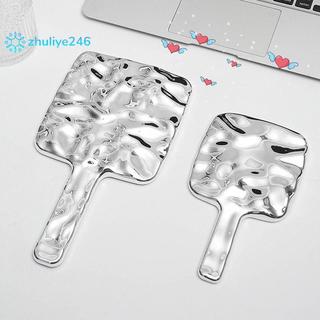 < zhuliye246 > Gương vuông hình dạng lỏng Máy tính để bàn cầm tay Mỹ phẩm Gương trang điểm di động Du lịch Gương làm đẹp phong cách cổ điển cho túi xách