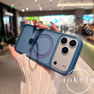 Vỏ điện thoại từ tính giá đỡ vợt màu xanh đá quý sang trọng phù hợp cho iPhone 13 14 15 16 17 Pro Max da nhạy cảm bán trong suốt bao gồm chống rơi