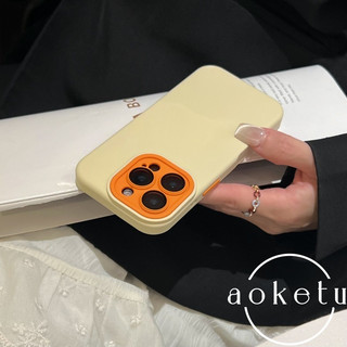 Ốp điện thoại cảm giác da chặn màu 2 trong 1 phù hợp cho iPhone 16 Pro Max mờ 15Pro toàn diện gương bảo vệ 14 / 13 / 12 chống rơi