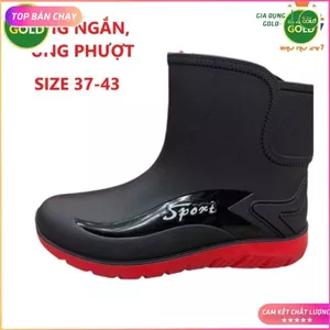 Ủng ngắn đi mưa, size 36 - 43, đế cứng,giadunggold , lý tưởng cho làm vườn và phượt