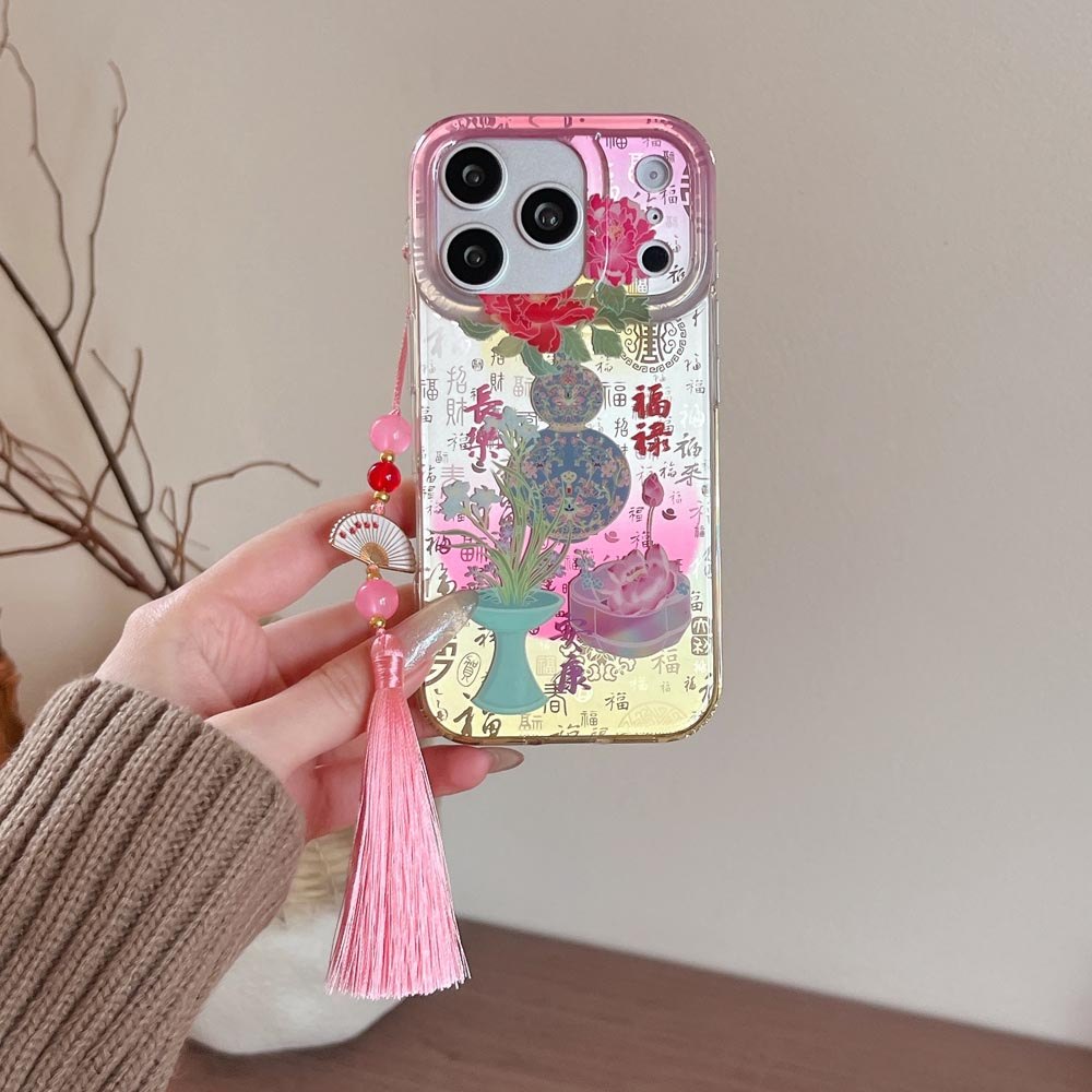 Ốp Lưng Cứng Tương Thích Với iPhone 13 14 14Pro 14ProMax 15 15Pro 15ProMax 16 16Pro 16ProMax 17 17Pro 17ProMax Ốp Họa Tiết Phong Cách Trung Hoa