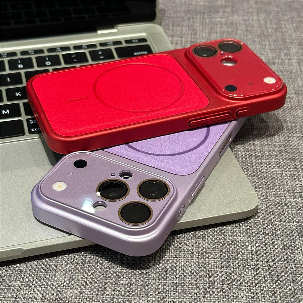 Ốp Điện Thoại Da Mạ 17 Series Từ Tính Cho iPhone 17 Pro Max 16 15 14 13 Vỏ Bảo Vệ Chống Sốc