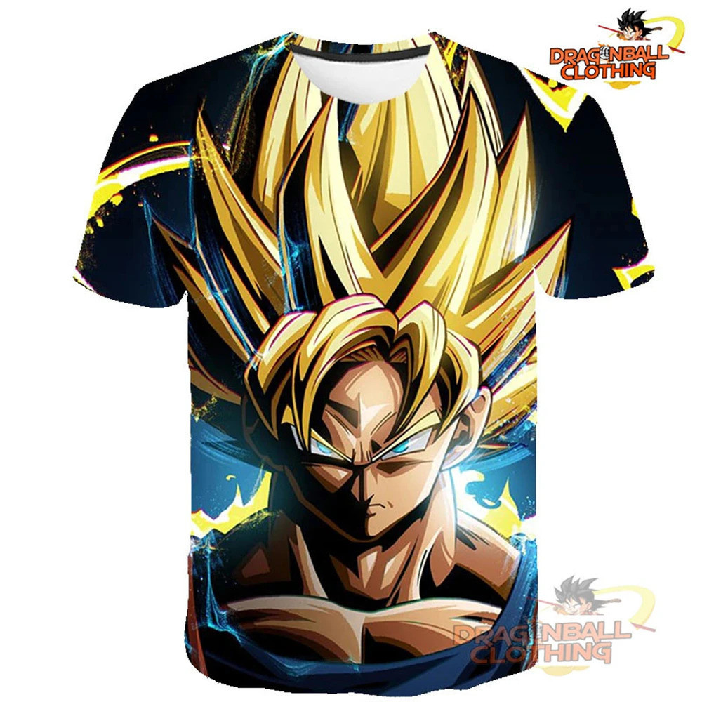 Áo thun 3D Dragon Ball Z Super Saiyan Goku - Phù hợp Nam Nữ Mùa Hè