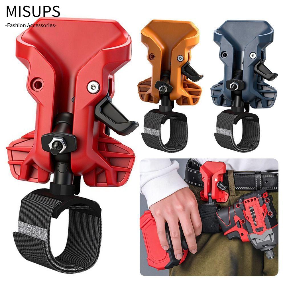 Kẹp đai giữ máy khoan MISUPS, Dụng cụ điện tự khóa độ cứng cao Treo eo, Lưu trữ di động Phát hành nhanh Dụng cụ di động Tổ chức đa năng