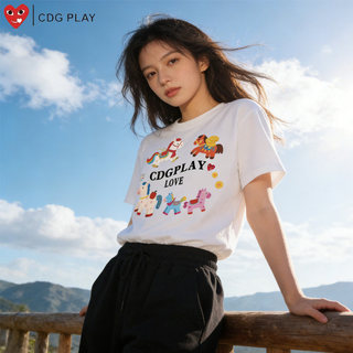Áo sơ mi unisex cổ tròn họa tiết ngựa, 100% cotton, nhiều màu sắc