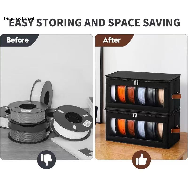 Hộp đựng dây tóc in 3D DIAPER & CORED để giữ PLA PETG ABS khô Bao gồm nắp kín cho xưởng văn phòng tại nhà YTH