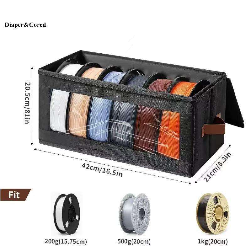 Hộp đựng dây tóc in 3D DIAPER & CORED để giữ PLA PETG ABS khô Bao gồm nắp kín cho xưởng văn phòng tại nhà YTH