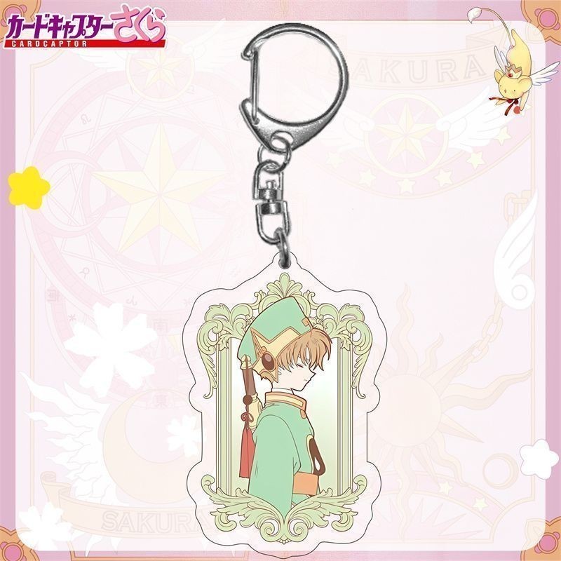 Thẻ Captor Sakura Anime Móc Khóa Ri Syaoran Tomoyo Daidouji Acrylic Móc Chìa Khóa Người Phụ Nữ Hoạt Hình Hàng Kawaii Túi
