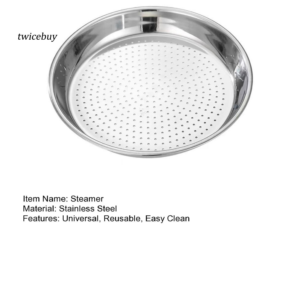 [sale] Khay hấp đĩa rau củ Giá hấp bằng thép không gỉ tròn có lưới mịn – Giỏ hấp chống gỉ chịu nhiệt dày cho bánh bao cho chậu