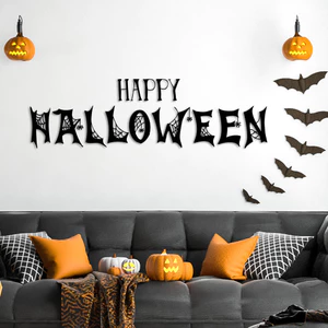 Xuyên Biên Giới 3D Happy Halloween Dán Tường Trang Trí Ngày Lễ Cửa Sổ Nhà Để Xe PET Dán Tường