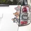 Mèo Và Chuột Dễ Thương Xe Dán Cửa Xe Ô Tô Trang Trí Cửa Sổ Dán Xe Điện Độc Đáo Sáng Tạo Hoạt Hình Chống Trầy Xước Chặn Miếng Dán 26.3.26