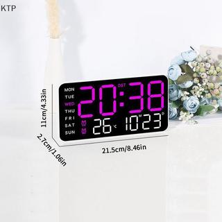 [KTP] Đồng hồ treo tường kỹ thuật số lớn tuần ngày hiển thị nhiệt độ điều khiển giọng nói