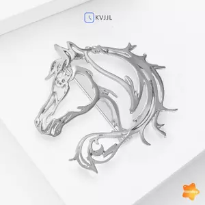 Trâm cài hình ngựa rỗng hợp kim mịn - Cá tính và thanh lịch, món quà tặng độc đáo
