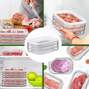 Hộp bảo quản thực phẩm có thể xếp chồng lên nhau Cơ thể trong suốt để tìm thức ăn nhanh. Thành phần phong cách sống và tươi mát sức khỏe