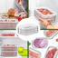 Hộp bảo quản thực phẩm có thể xếp chồng lên nhau Cơ thể trong suốt để tìm thức ăn nhanh. Thành phần phong cách sống và tươi mát sức khỏe
