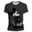Áo Thun Unisex Cổ Tròn Tay Ngắn Hình Chuột Mickey 3D