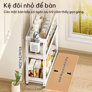 Kệ để lọ gia vị 4 tầng Tủ đựng gia vị bếp trắng kệ đựng gia vị kệ đựng gia vị đẹp kệ đựng gia vị