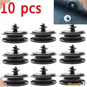 CHEESELY 10 Chiếc Thảm Xe Ô Tô Kẹp Thảm, Chống Trơn Trượt Đen Thảm Xe Ô Tô Kẹp Giá Đỡ, Nhựa Phụ Kiện Nội Thất Ô Tô Thảm Lót Sàn Ô Tô Cho VW Skoda