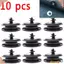CHEESELY 10 Chiếc Thảm Xe Ô Tô Kẹp Thảm, Chống Trơn Trượt Đen Thảm Xe Ô Tô Kẹp Giá Đỡ, Nhựa Phụ Kiện Nội Thất Ô Tô Thảm Lót Sàn Ô Tô Cho VW Skoda