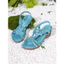 Phong Cách Bohemian Đế Dày Đế Nêm Dép Kim Cương Giả Thời Trang Không Mệt Mỏi Chân Đơn Giản Giày Sandal Nữ RCN6