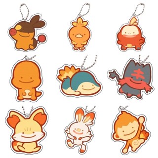Pokemon Torchic Cyndaquil Charmander Keychain Anime Peripheral Cute Cartoon Backpack Key Pendant Kawaii