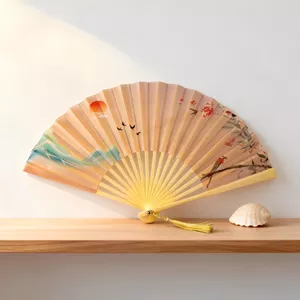 Quạt Cổ Gấp Quạt Nhựa Khiêu Vũ Mới Phong Cách Trung Hoa Hanfu Quạt Mở Đóng Tơ 23cm Mùa Hè Di Động Gấp Quạt 260419