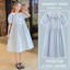 Váy bầu dáng rộng từ cotton nguyên chất, thoải mái cho bà bầu.
