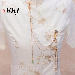 [KJ] Trang sức thời trang có tua dài cho nữ Ve áo ép hợp kim Hanfu [Mới]