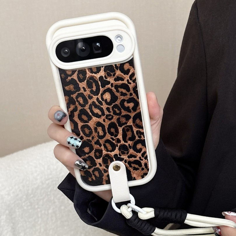 Ốp lưng TPU thời trang Google Pixel 9 8 7 Pro 8A 7A 9 Pro XL, da báo cổ điển, chống rơi, chống trơn trượt