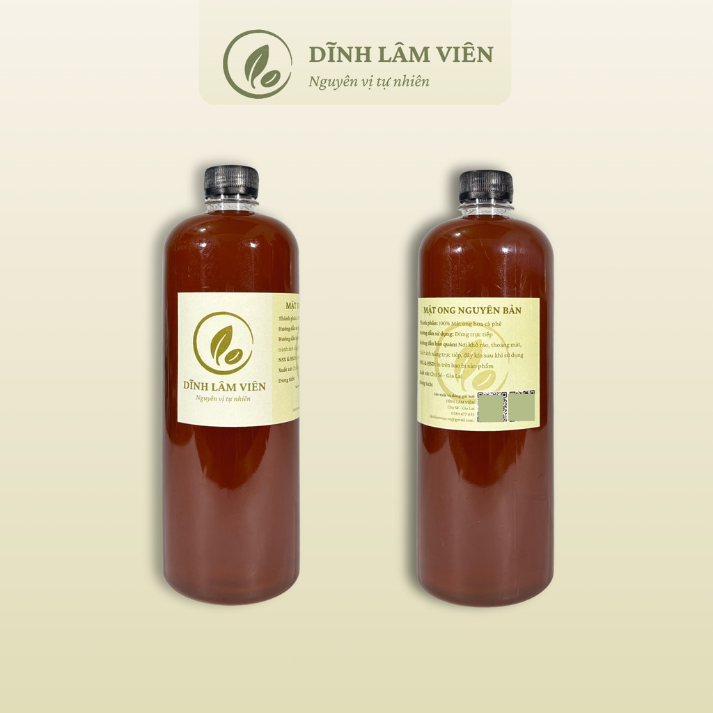Mật ong hoa cà phê Gia Lai nguyên bản nguyên chất 500-1000ml | Dĩnh Lâm Viên