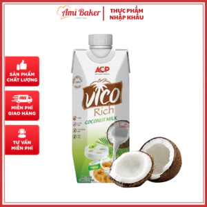 Nước Cốt Dừa Vico ACP 330Ml Nguyên Chất, Hương Vị Đậm Đà