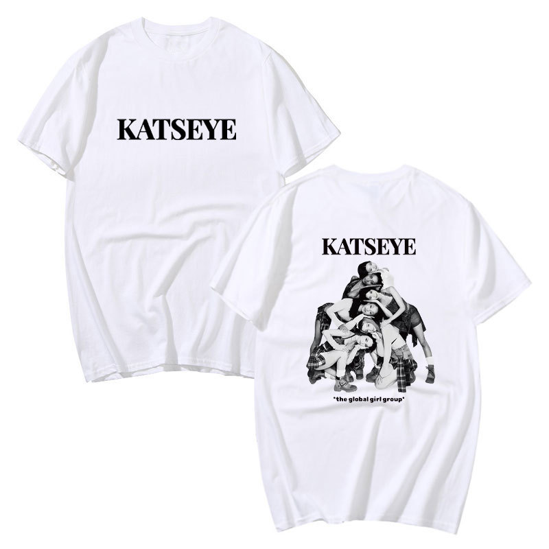 Áo thun thời trang retro Katseye, chất liệu cotton, size lớn, phù hợp nam nữ - Quà tặng hoàn hảo dành cho fan K-pop