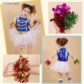 VHDD 10 Chiếc Đầy Màu Sắc Tinsel Vòng Tay Đàn Hồi Người Lớn Trẻ Em Đa Năng Khiêu Vũ Chống Đỡ Đội Cổ Vũ Tinsel Dây Đeo Tay VN