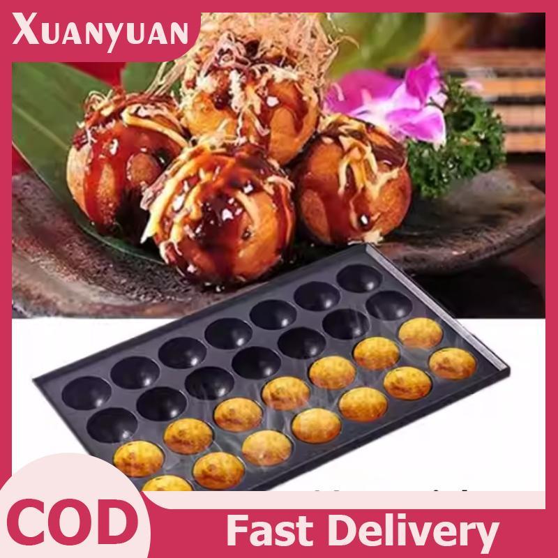 XUAN 28 Lỗ Cấp Thực Phẩm Chống Dính Bạch Tuộc Thịt Viên Nướng Khay, Trứng Chim cút, Bóng Cá, Bánh, Cần Thiết Cho Gia Đình Dã Ngoại Ngoài Trời VN