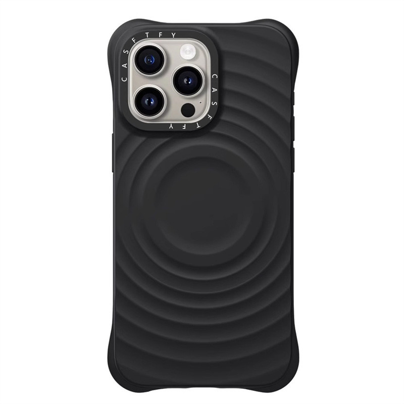 CaseTifg Ripple Case Vỏ Điện Thoại Từ Tính Chất Lượng Cao Cho iPhone 13 14 15 16 17 Pro Max 16Plus Sóng Nhiều Màu Sắc Silicon Matte Chống Vân Tay Chống Sốc