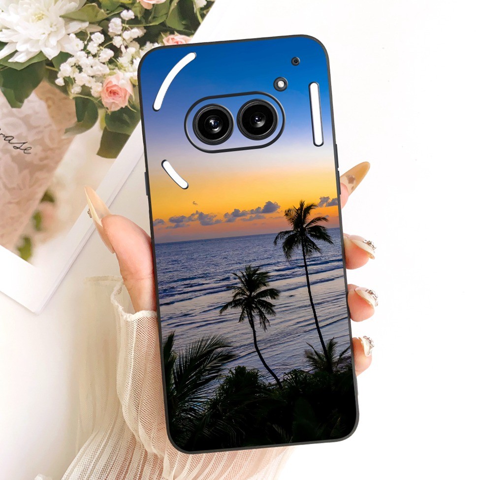 Cover Nothing Phone 2A Case A142 Silicone Mèo Dễ Thương Thời Trang Bướm Sơn Ngộ nghĩnh Vỏ Không Có Điện Thoại (2a)