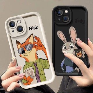 Tương thích với Redmi Note 11 10 9 11T Pro + 11s 10s 9s Ốp điện thoại Zootopia Nick Judy Couple Silicone Soft Cover