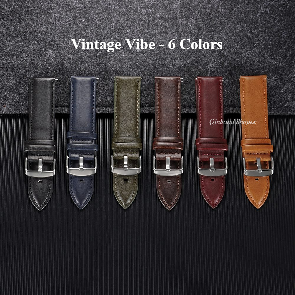 Dây đeo đồng hồ da mềm cổ điển 18mm 20mm 22mm Dây đeo đồng hồ phát hành nhanh Thay đổi màu sắc Ngựa điên Dây đeo đồng hồ chống nước cho nam giới Phụ nữ Nâu Đen Đỏ Vòng tay xanh