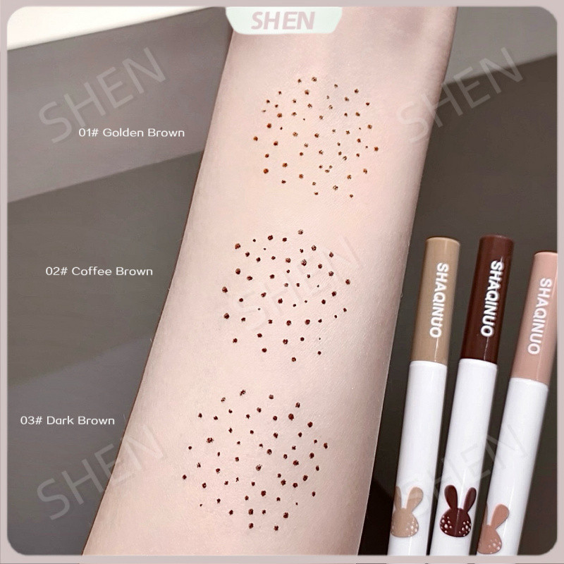 SHAQINUO Nốt ruồi bản địa Tàn nhang Bút màu tự nhiên chống thấm mồ hôi giữ trang điểm cho sinh viên