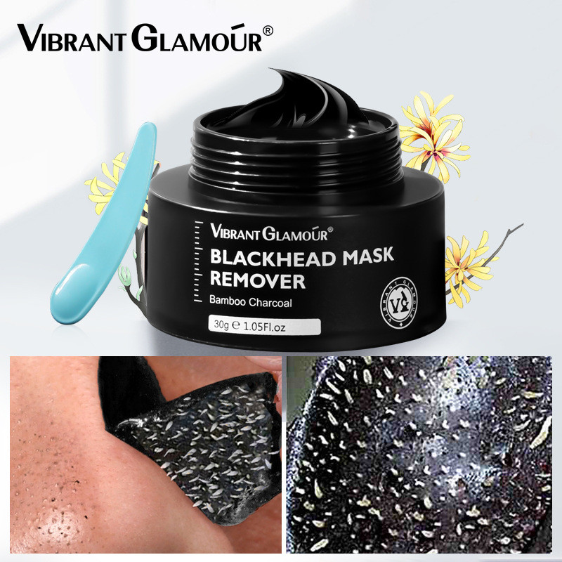 VIBRANT GLAMOUR Than tre Loại bỏ mụn đầu đen Miếng dán mũi rách / Mặt nạ mũi Làm sạch sâu 12.25