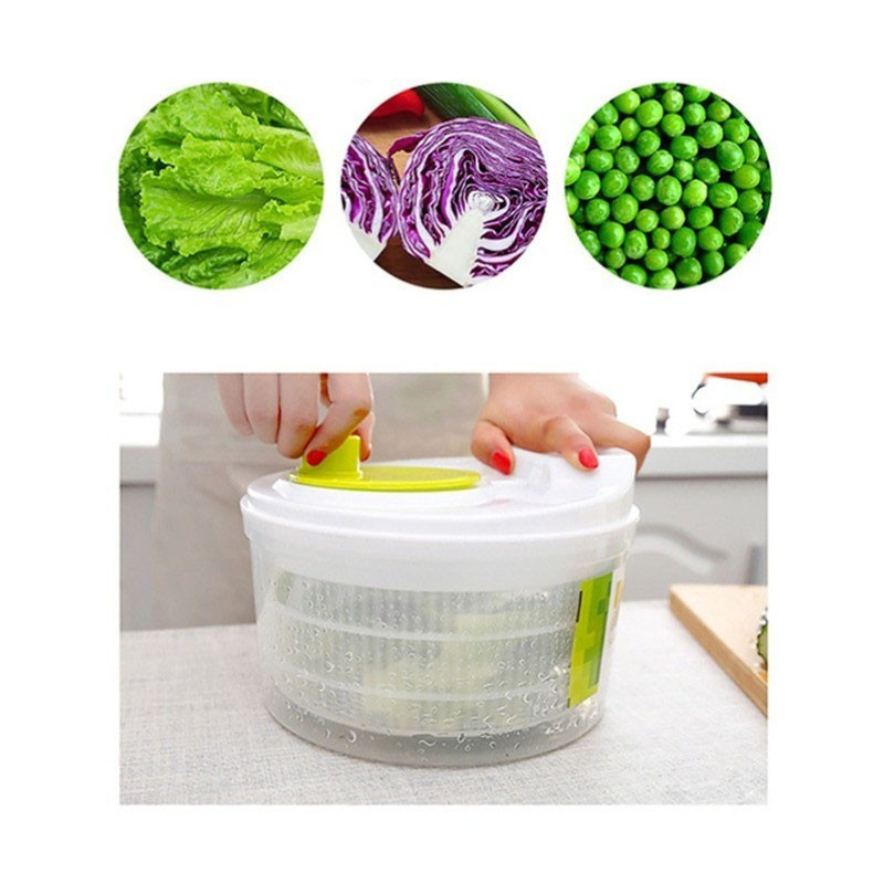Bộ rổ quay ráo nước rau củ quả loại lớn,Làm Salad Tiện Lợi,Máy giặt rau gia dụng,Dày Dặn Giữ độ Tươi