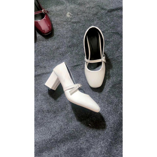 Rosa - Giày Búp Bê Lolita  Đế Vuông Cao Gót 7cm - Thiết Kế Vintage, Da Bóng Sang Trọng - CG-0739
