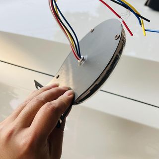 Đèn tròn LỐC XOÁY 13cm trang trí xe ô tô điện chung nhiều chế độ