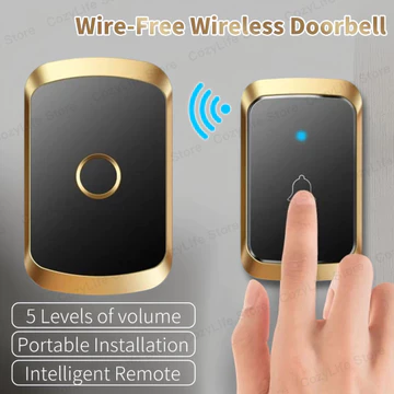 Chuông cửa không dây, Chuông cửa hoạt động bằng pin, Chuông cửa không dây phạm vi 300M, Chuông cửa đèn Flash LED 36 tông chuông cho sân vườn khách sạn
