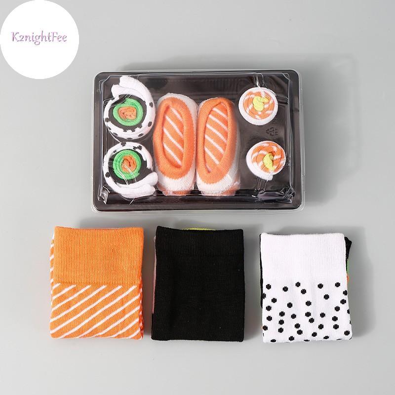 K2nightFee Bộ Tất Sushi Pizza Burger Cho Nữ - Quà Tặng Ấm Áp Mùa Thu Đông và Sinh Nhật