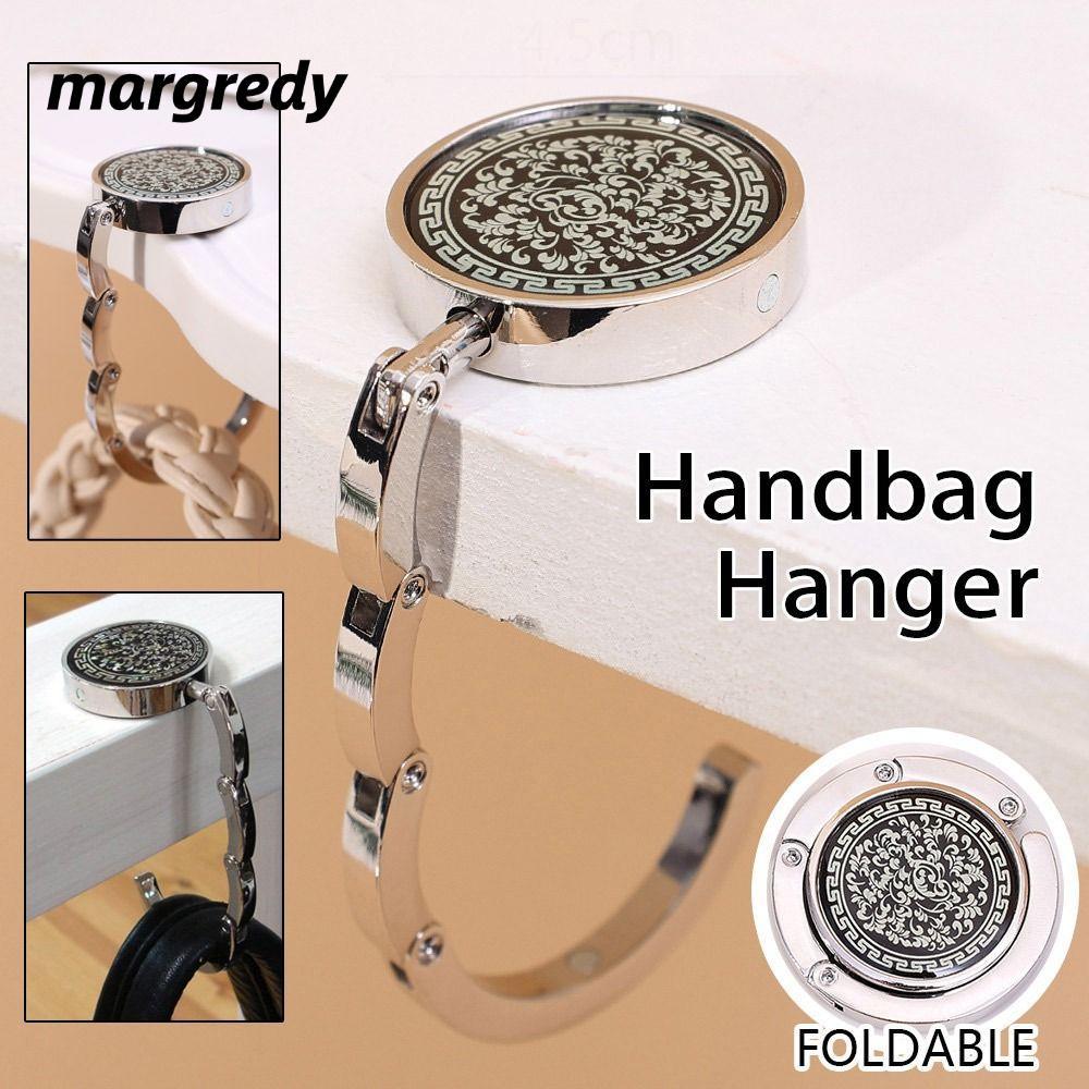 MARGREDY 1 Cái Móc Treo Túi Xách, Vintage Hoa Du Lịch Phụ Kiện Móc Bàn, Bền Tròn Di Động Giá Đỡ Ví Túi Móc