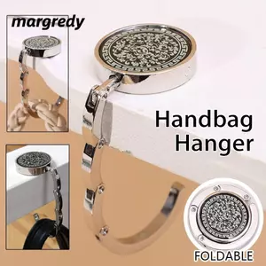 MARGREDY 1 Cái Móc Treo Túi Xách, Vintage Hoa Du Lịch Phụ Kiện Móc Bàn, Bền Tròn Di Động Giá Đỡ Ví Túi Móc