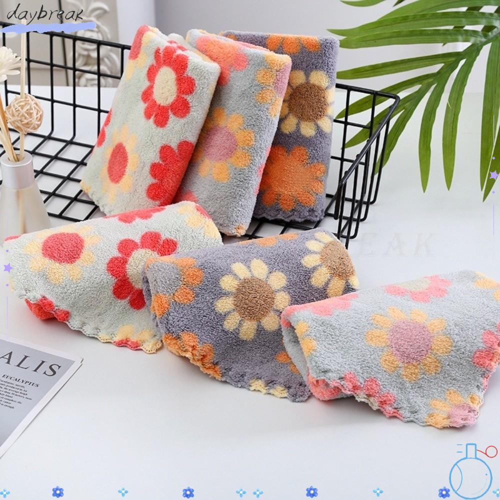 DAYBREAK 4 Khăn lau bát đĩa, Vải lau nhà bếp bằng lông cừu san hô mềm mại, Vải lau gia dụng thấm hút bền 30X30CM